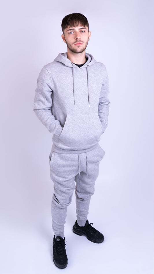 Blank Tapered Tracksuit Set (Grey)